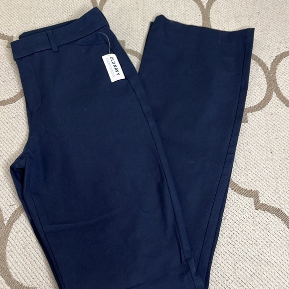 Old Navy Pants - Old Navy high rise pixie flare secret smooth pockets Navy Blue Pants, 8 tall
